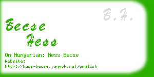 becse hess business card